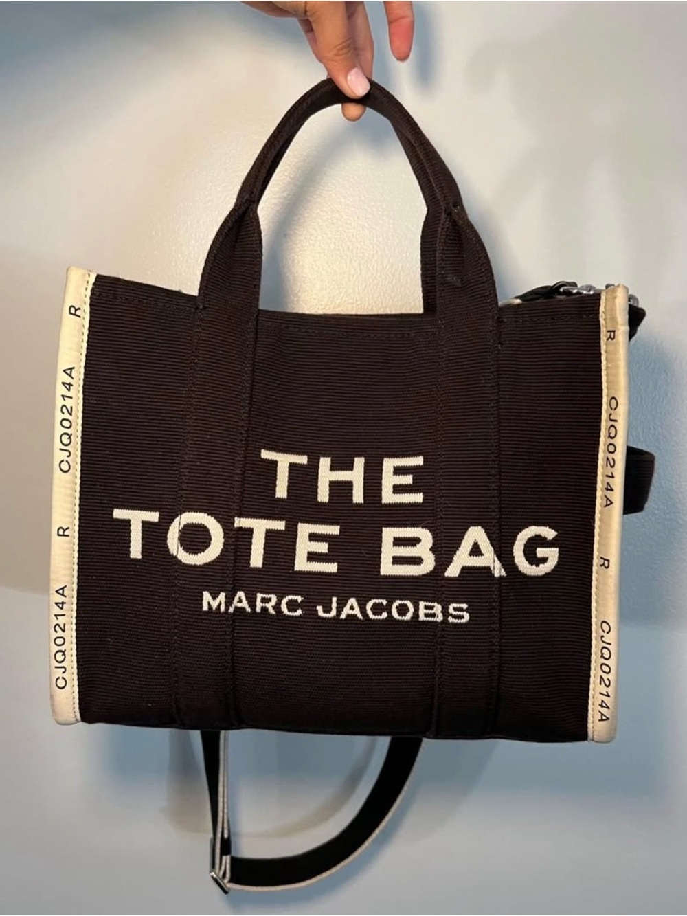 Marc Jacobs Black Tote Bag with Cream Trim